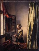 VERMEER VAN DELFT, Jan Girl Reading a Letter at an Open Window painting